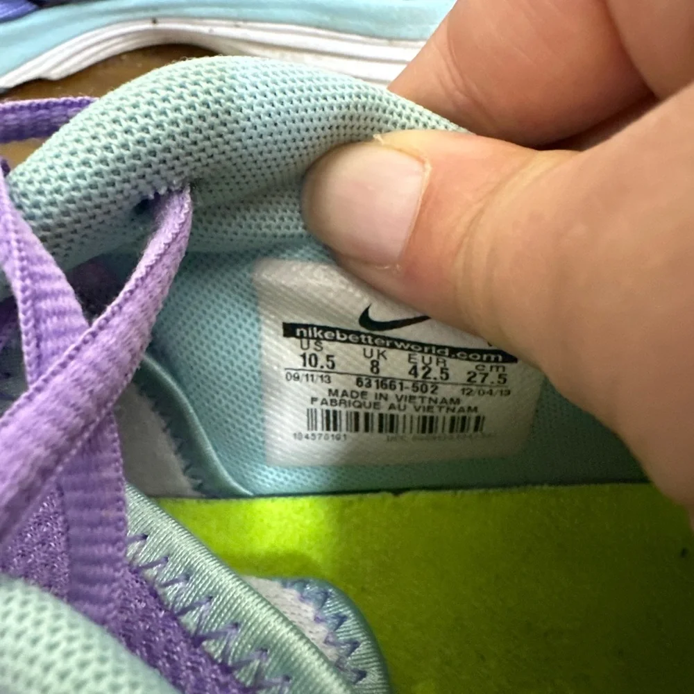 Nike Dual Fusion 2 Textile Trainers UK3/US 10.5 631661-502 Purple/Blue/White